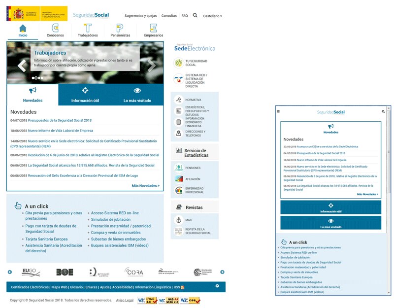 Nuevo diseño de la Web. página Principal