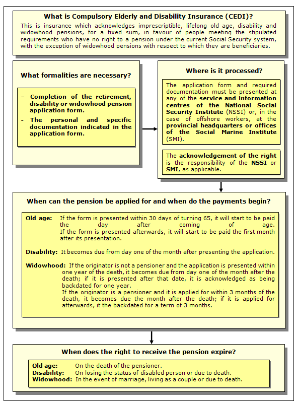 Compulsory Elderly and Disability Insurance application procedure