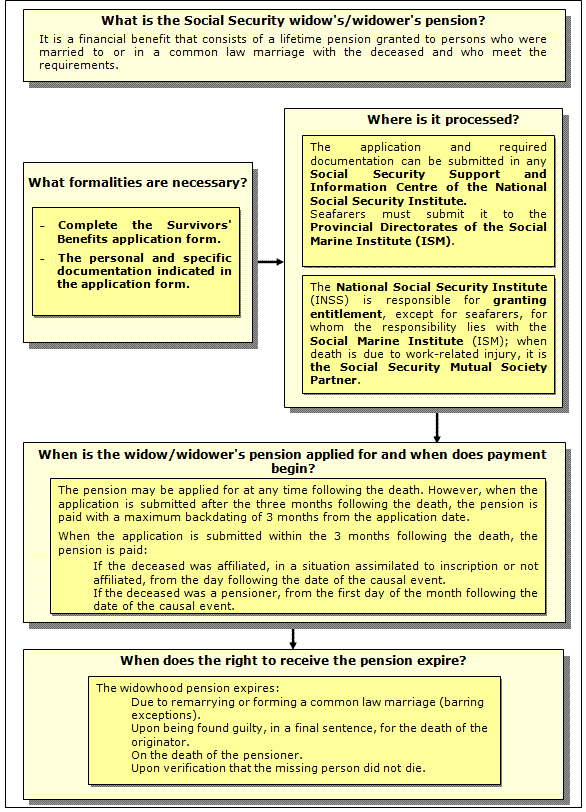 Procedure for Social Security Widowhood Pension