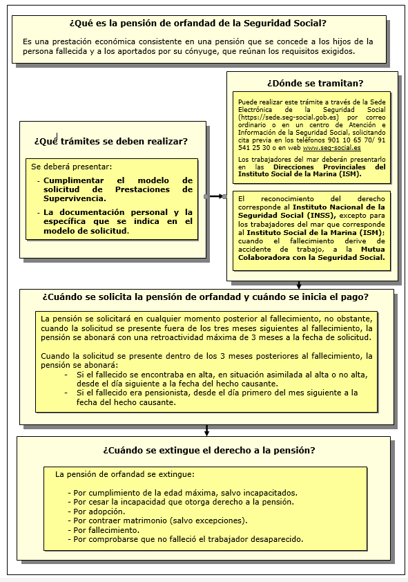 Procedimiento de pensión de Orfandad de la Seguridad Social