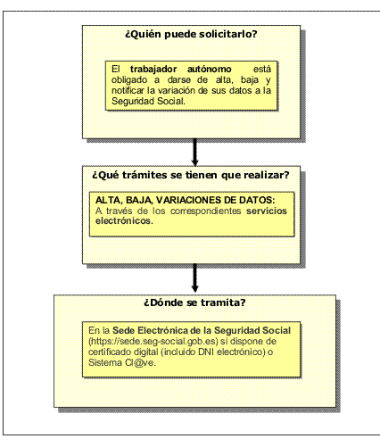 Procedimiento de alta, baja y variación de datos en el Régimen Especial de Autónomos