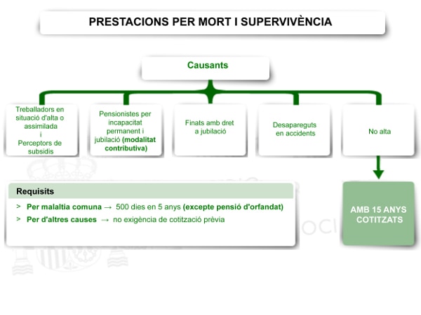 Prestacions de mort i supervivència