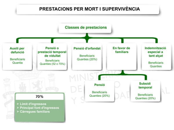 Prestacions de mort i supervivència. Prestacions