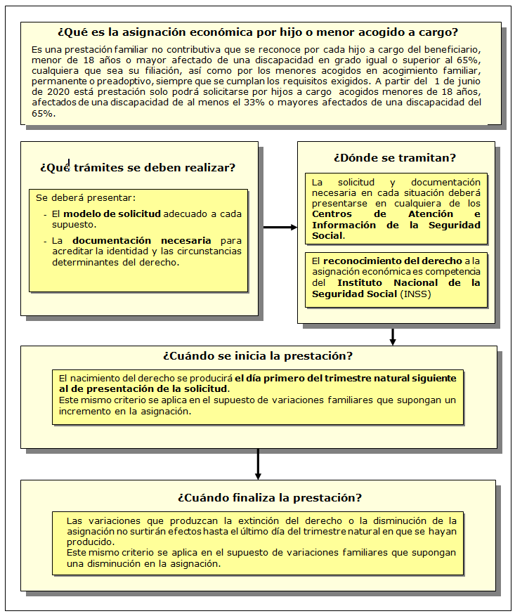 Procedimiento de asignación económica por hijo o menor acogido a cargo de la Seguridad Social