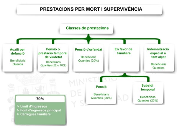 Prestacions de mort i supervivència. Prestacions