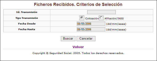 Consulta/descarga de ficheros